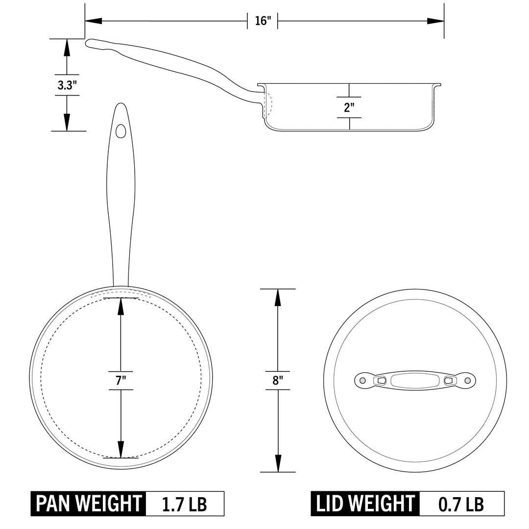 Titanium Series 1.5 Quart Mini Sauté with Lid