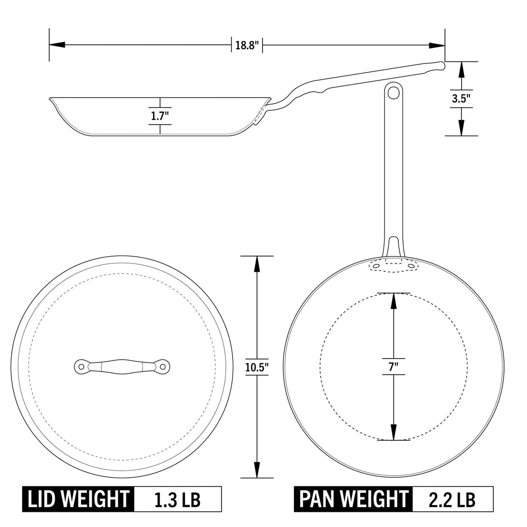 Eater x Heritage Steel 10.5" Fry Pan with Lid