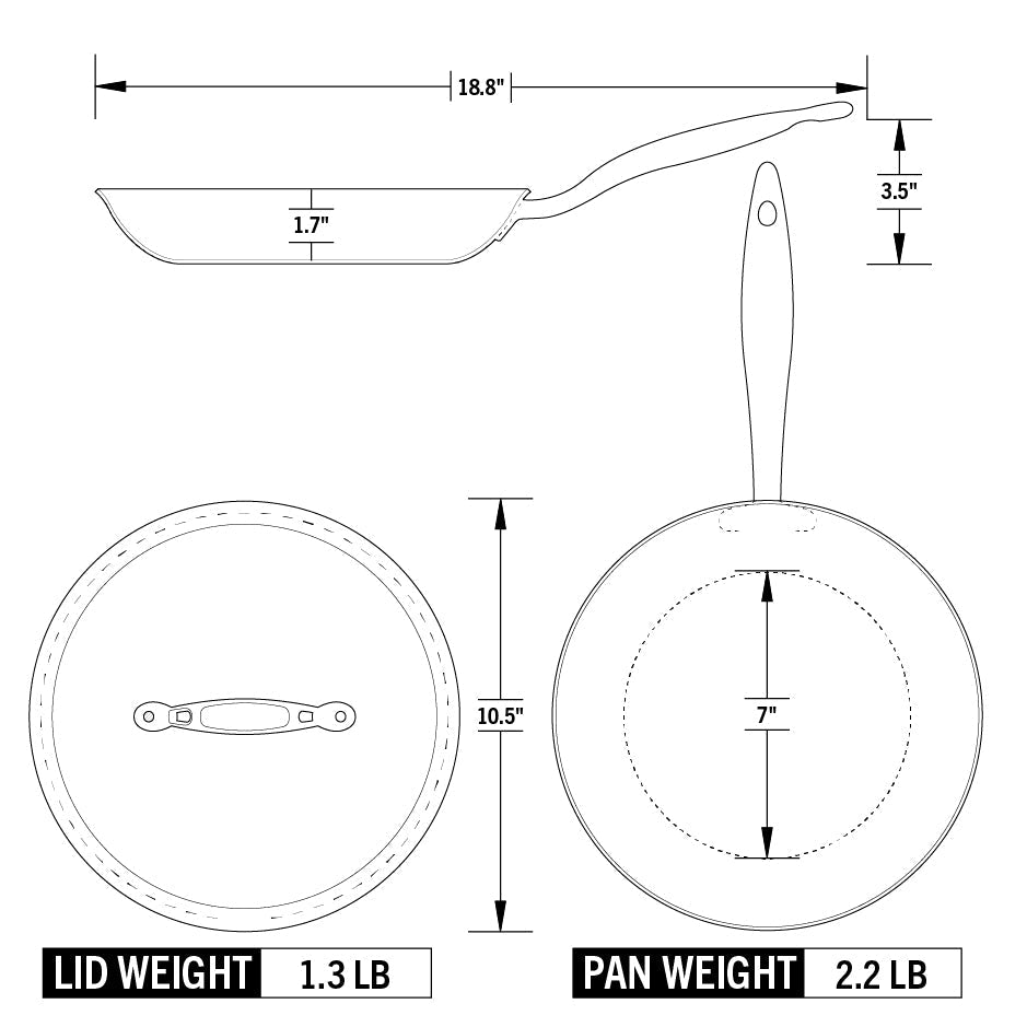 Titanium Series 10.5" Fry Pan with Lid