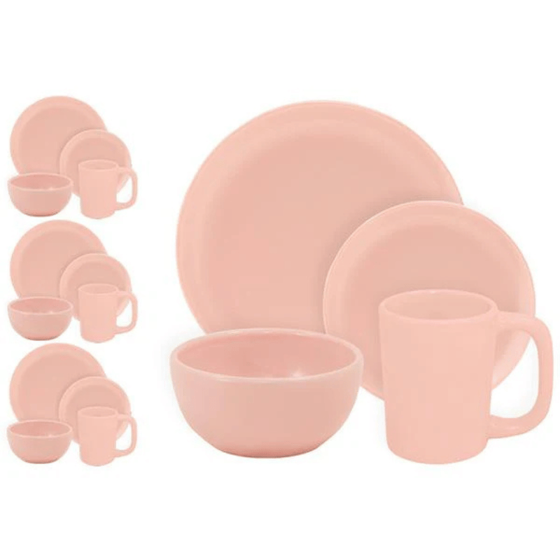 16 Piece Set in American Matte Pink