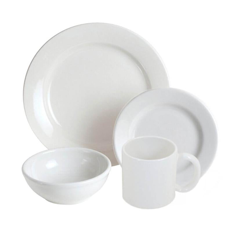 4 piece place setting American White
