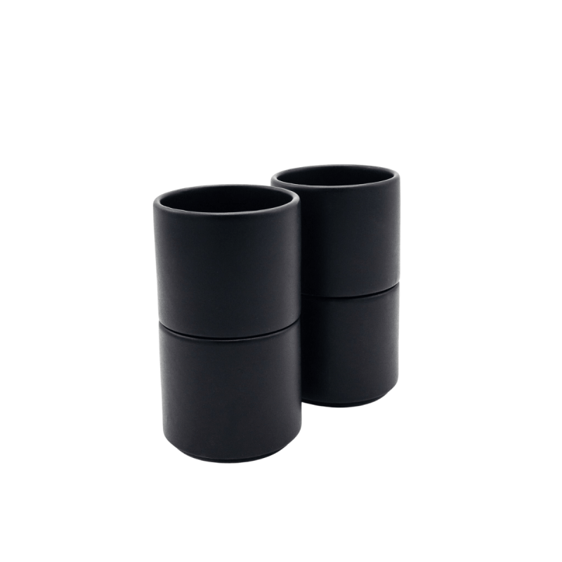 Espresso Cups (4) American Modern Matte Black