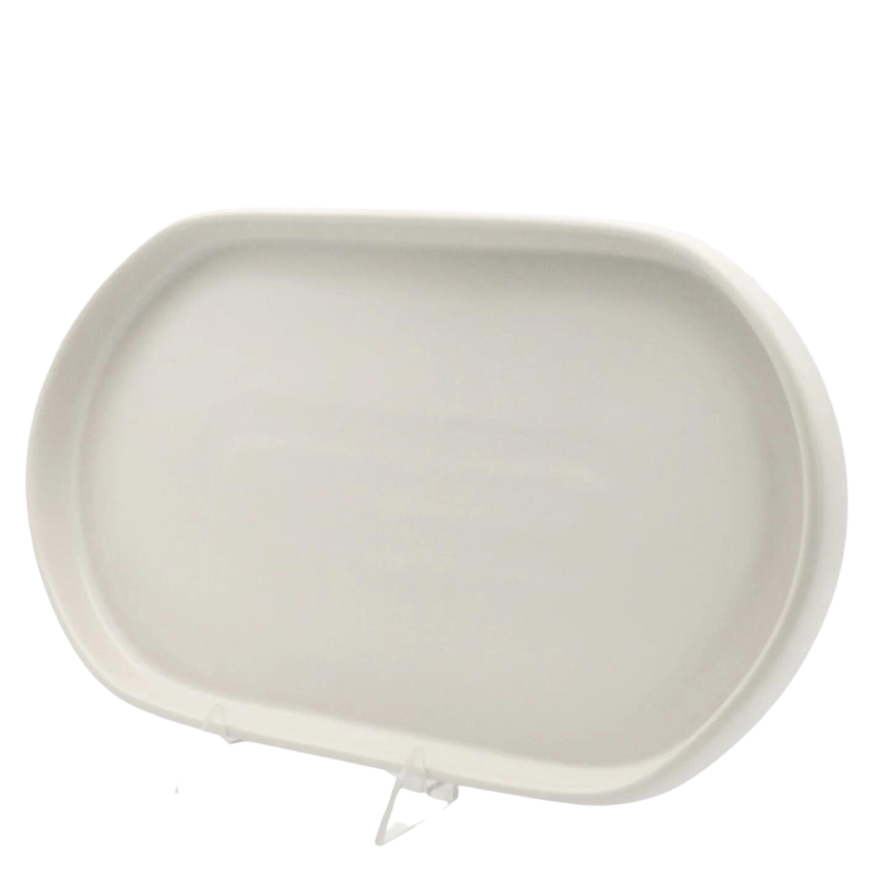 American Modern Racetrack Platter in Matte White