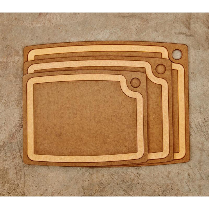 Gourmet Series 19.5" X 15"" Cutting Board Nutmeg/Natural
