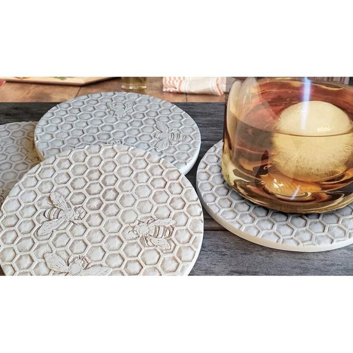 Bee Honeycomb Coasters Set of 4