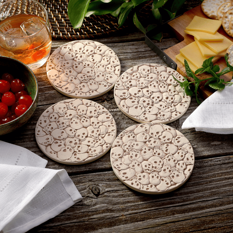 Calavera (Skull) Coasters Set of 4