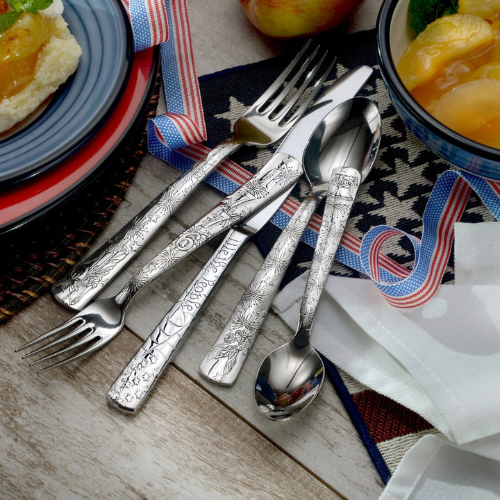 Celebrate American Liberty - 60 Piece Set (with Solid Handle Knife)
