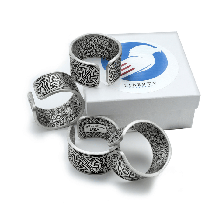 Celtic Pewter Napkin Ring Set of 4