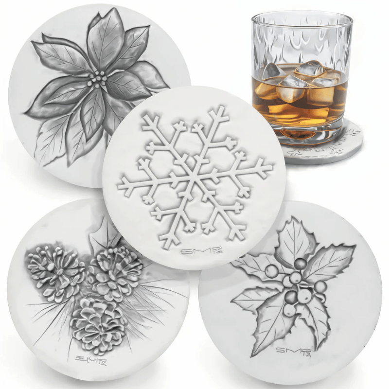 Christmas Drink Coasters Set of 4