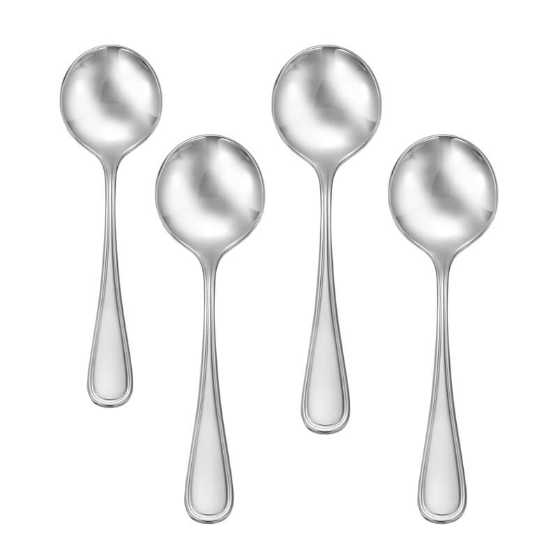Classic Rim Soup Spoons Set of 4