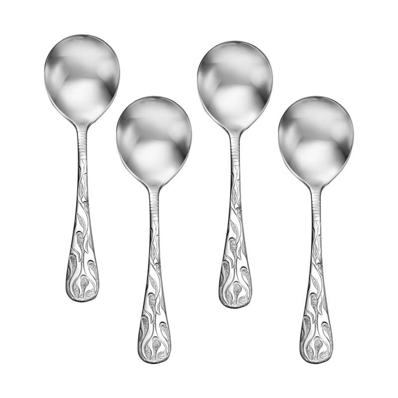 Flame Soup Spoons Set of 4