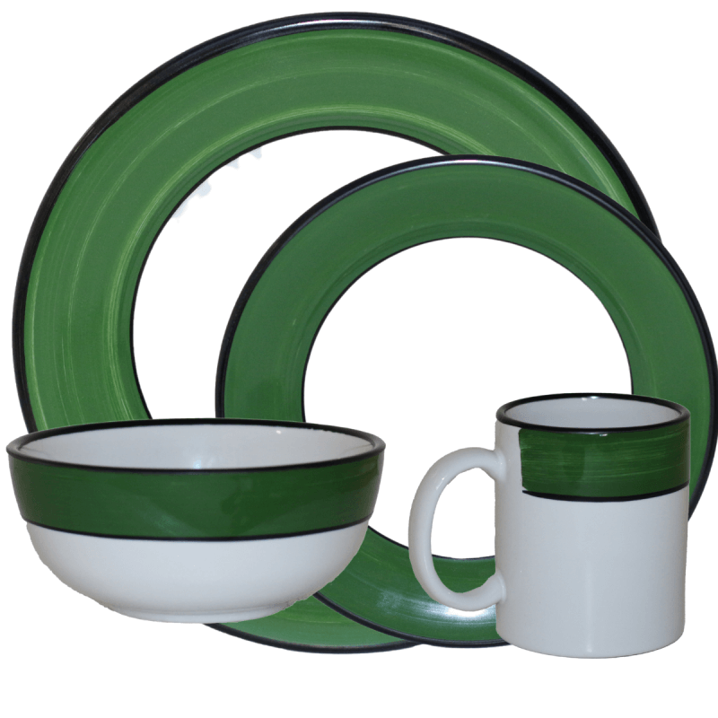 4pc Place Setting Green Spree