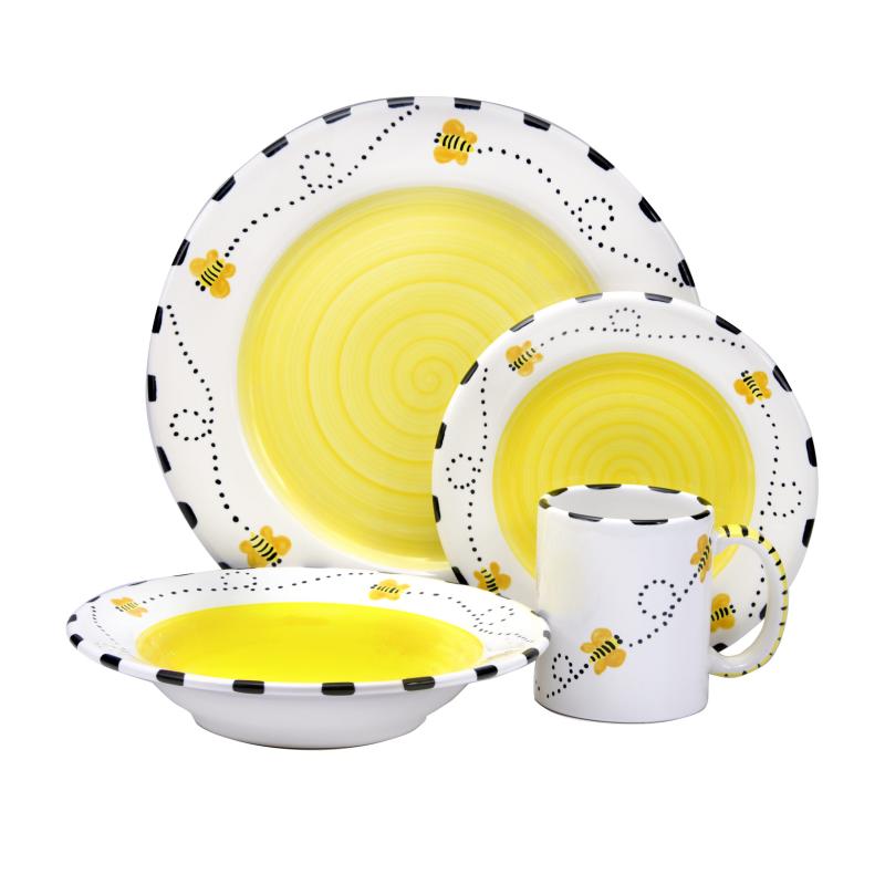 4pc Place Setting Honey Bee