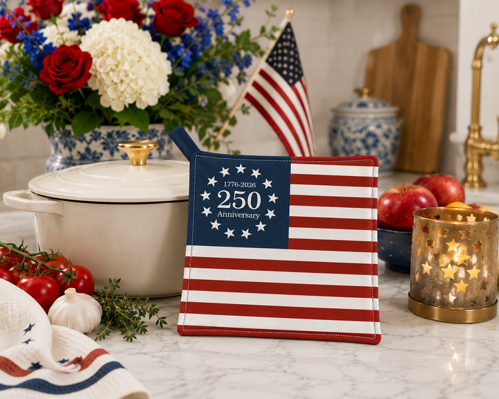 250th Birthday American Flag Potholder
