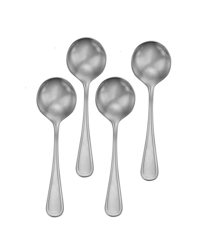 Industrial Rim Soup Spoons Set of 4