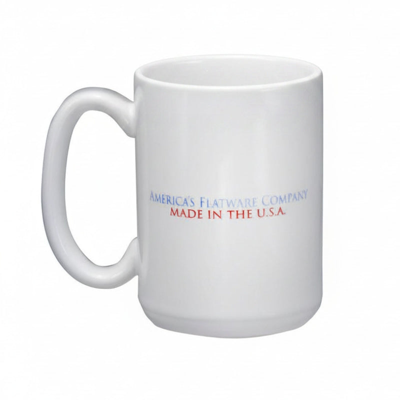 Liberty Tabletop Logo White Mug with Flag