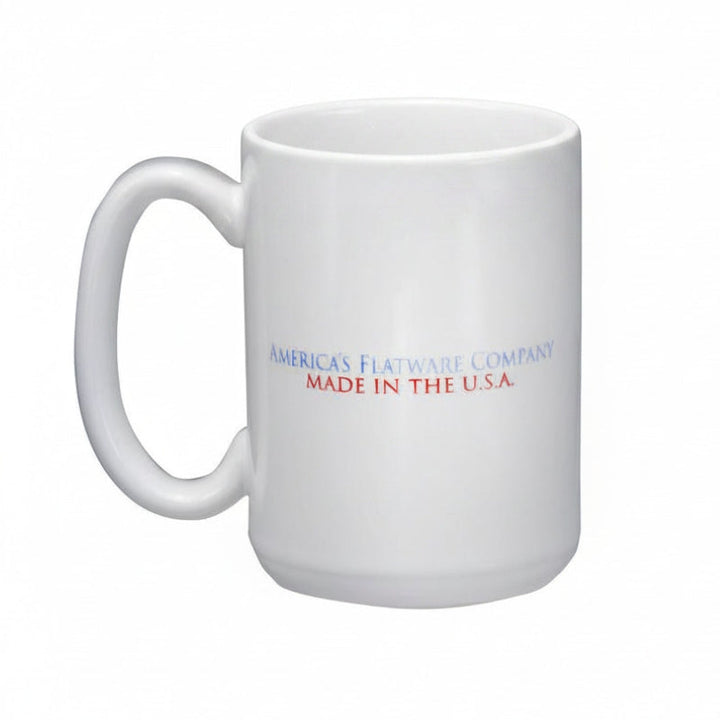 Liberty Tabletop Logo White Mug with Flag
