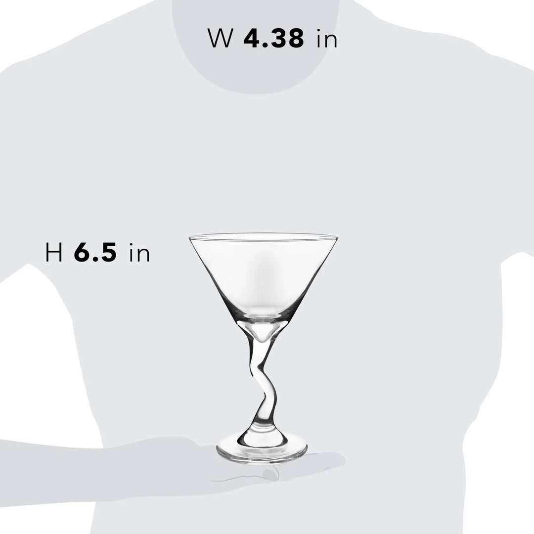 Z-Stem Martini Glasses, Set of 4