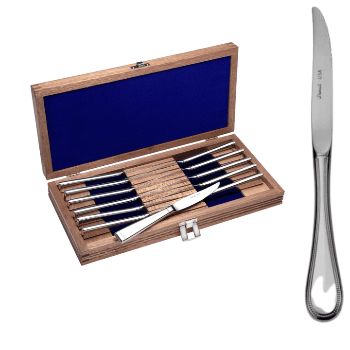 Satin Pearl - Steak Knife Set Of 12 With Chest