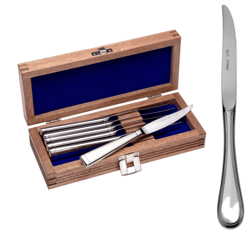Satin Pearl - Steak Knife Set Of 6 With Chest