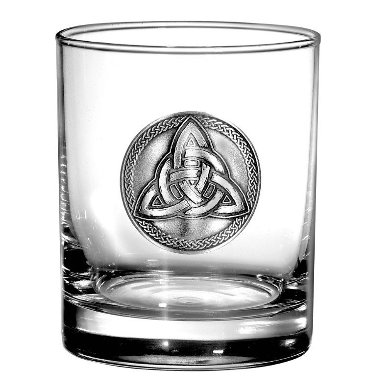 Trinity Knot Silver City Glass Set of 4