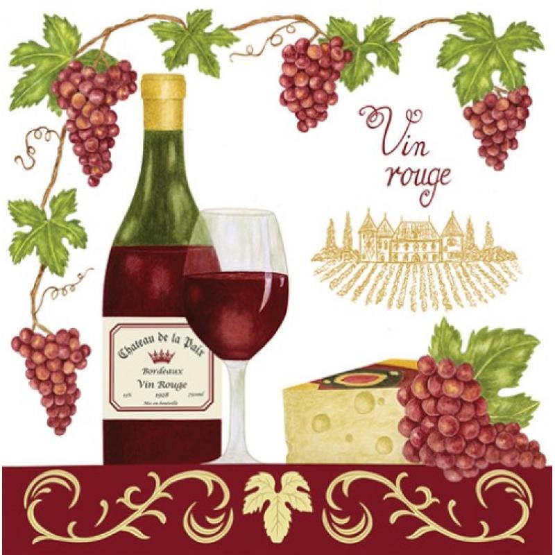 Vin Rouge Kitchen Towel