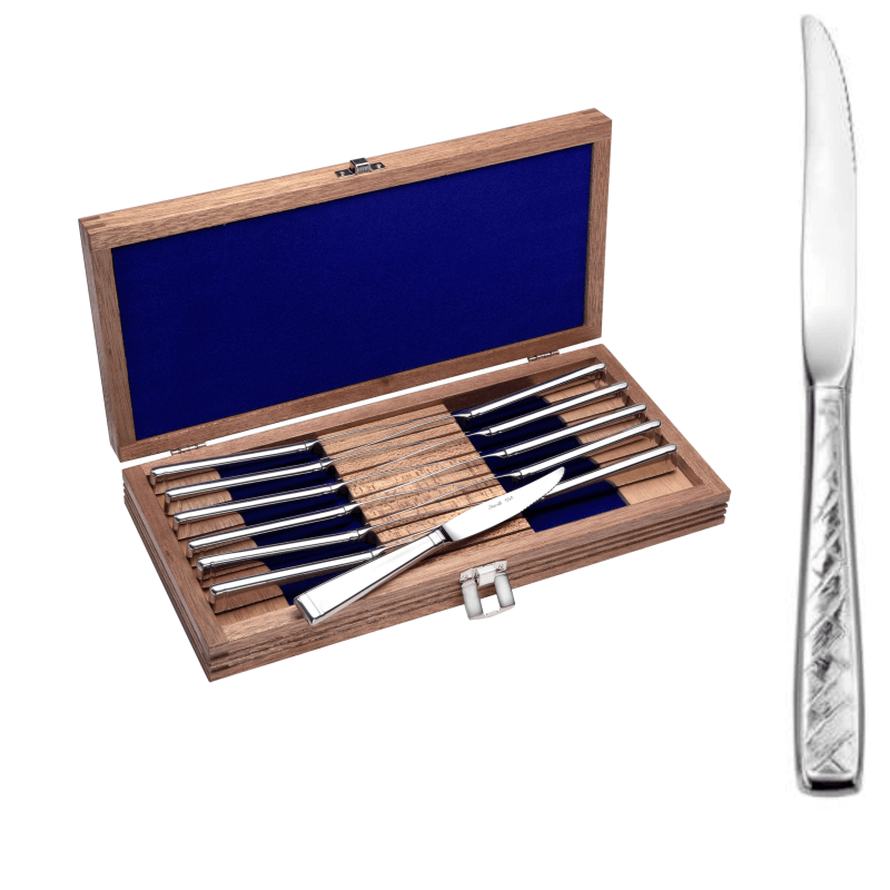 Weave - Steak Knife Set Of 12 With Chest
