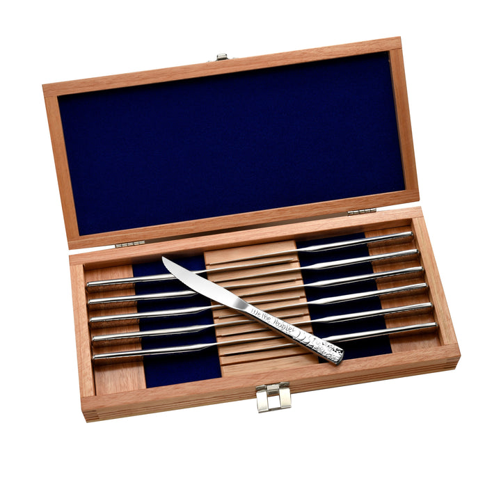 NEW! American Liberty Solid Handle Steak Knife "We the People" Set of 12 with Presentation Chest