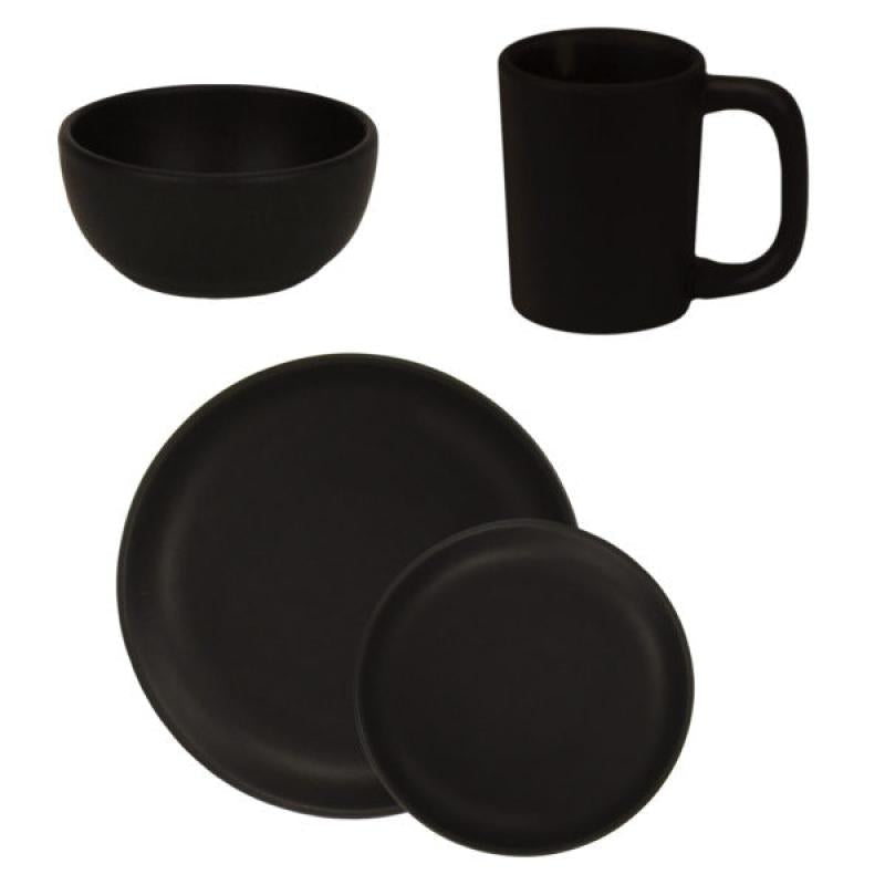 4 Piece Place Setting Studio Coupe Matte Black