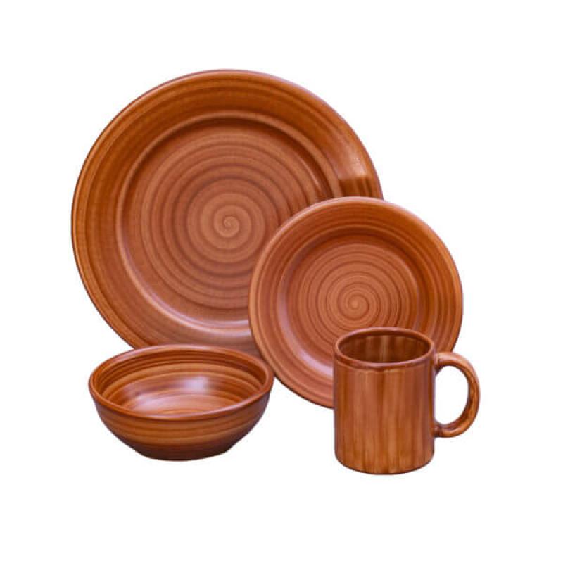 16 Piece Set Brownstone