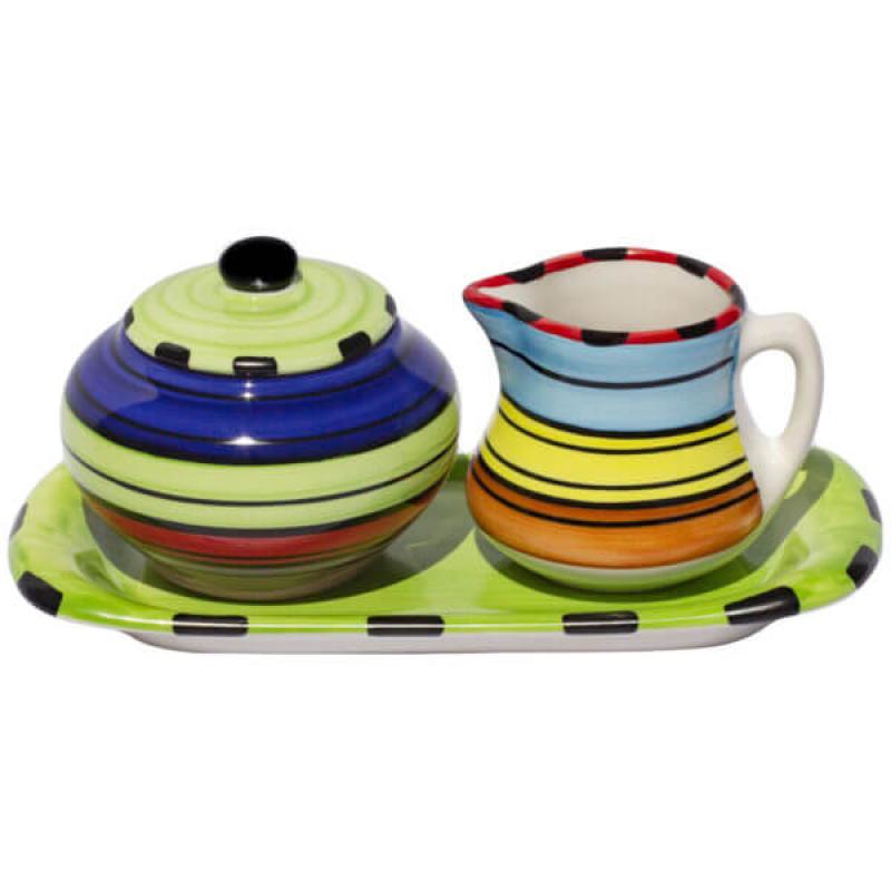 Sugar Creamer Set on Tray in Acapulco