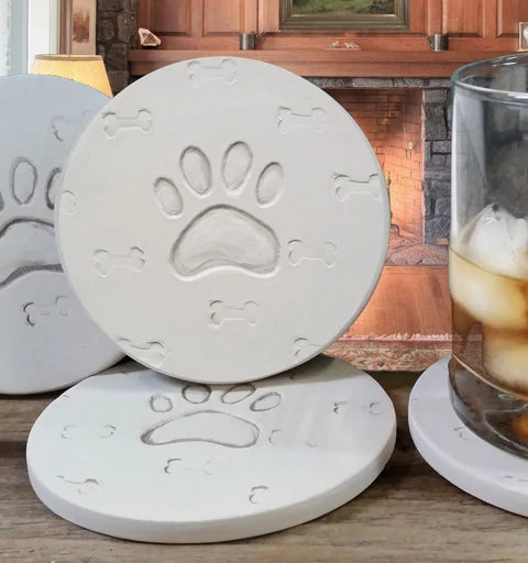 Dog Paw Coasters Set of 4