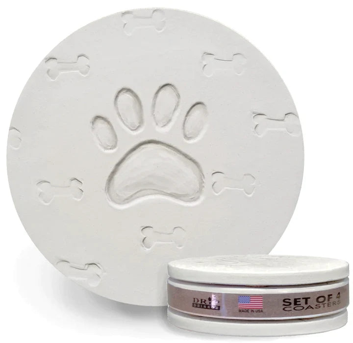 Dog Paw Coasters Set of 4