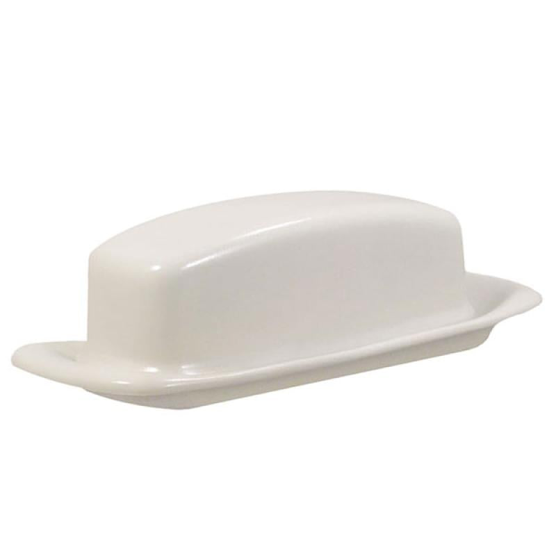 Studio Coupe Matte White Butter Dish