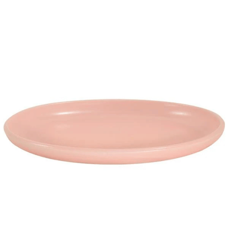 Ceramic Oval Serving Platter in American Matte Pink 12.5" x 9"