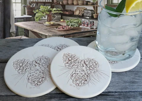 Pinecone Coasters Set of 4